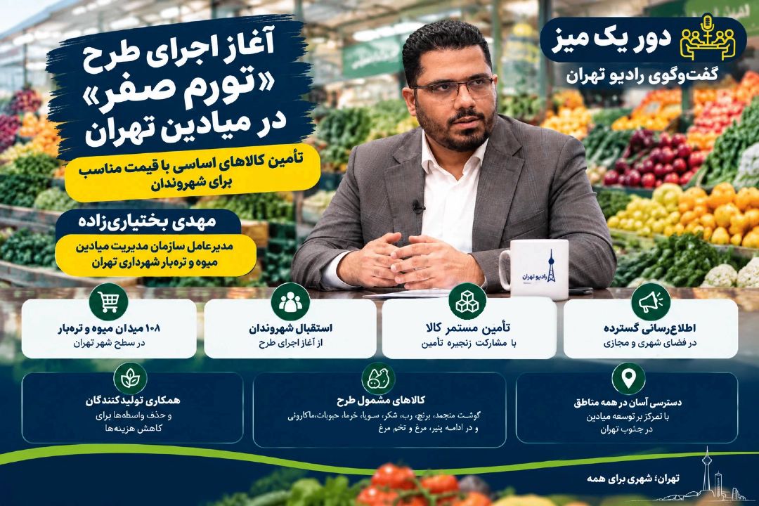 آغاز اجرای طرح «تورم صفر» در میادین تره‌بار تهران؛ تأمین كالاهای اساسی با قیمت مناسب برای شهروندان