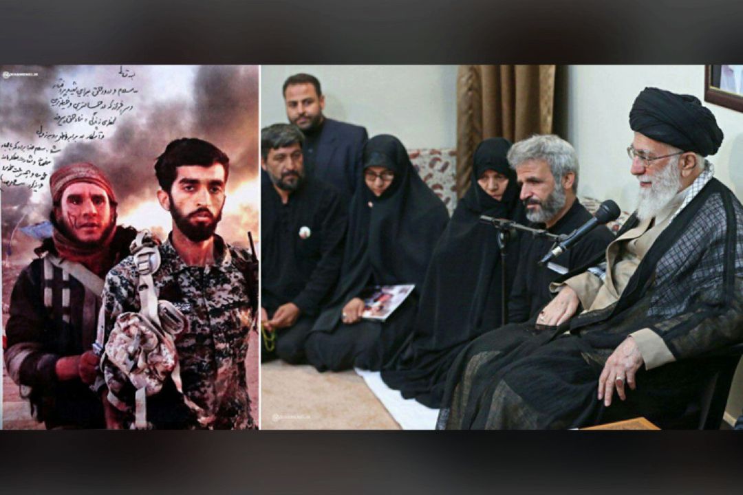 دست نوشت رهبر انقلاب اسلامی روی تصویر شهید حججی