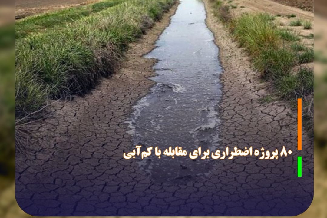 80 پروژه اضطراری برای مقابله با كم‌آبی