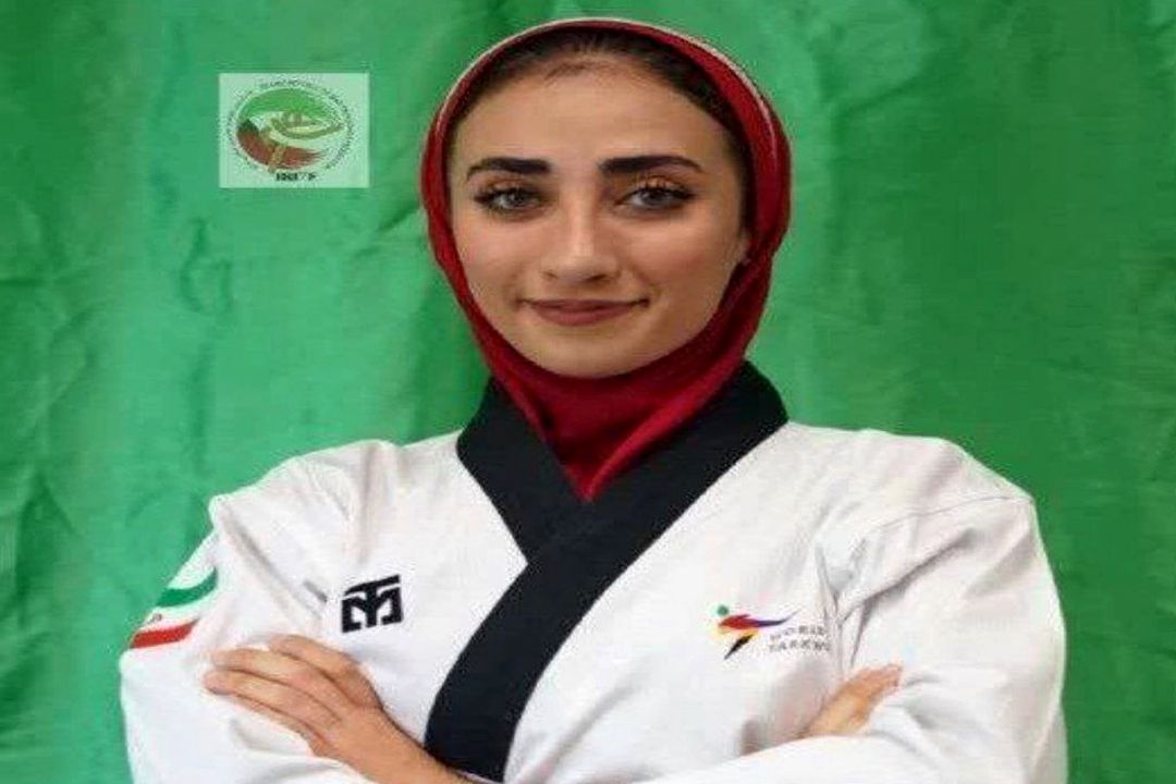 مدال باارزش بر گردن دختر تكواندوكار ایران