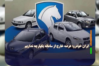 ایران خودرو: عرضه خارج از سامانه یكپارچه نداریم