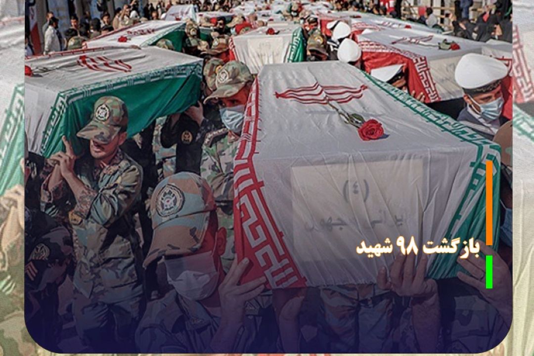 بازگشت 98 شهید دفاع مقدس از مرز شلمچه به كشور