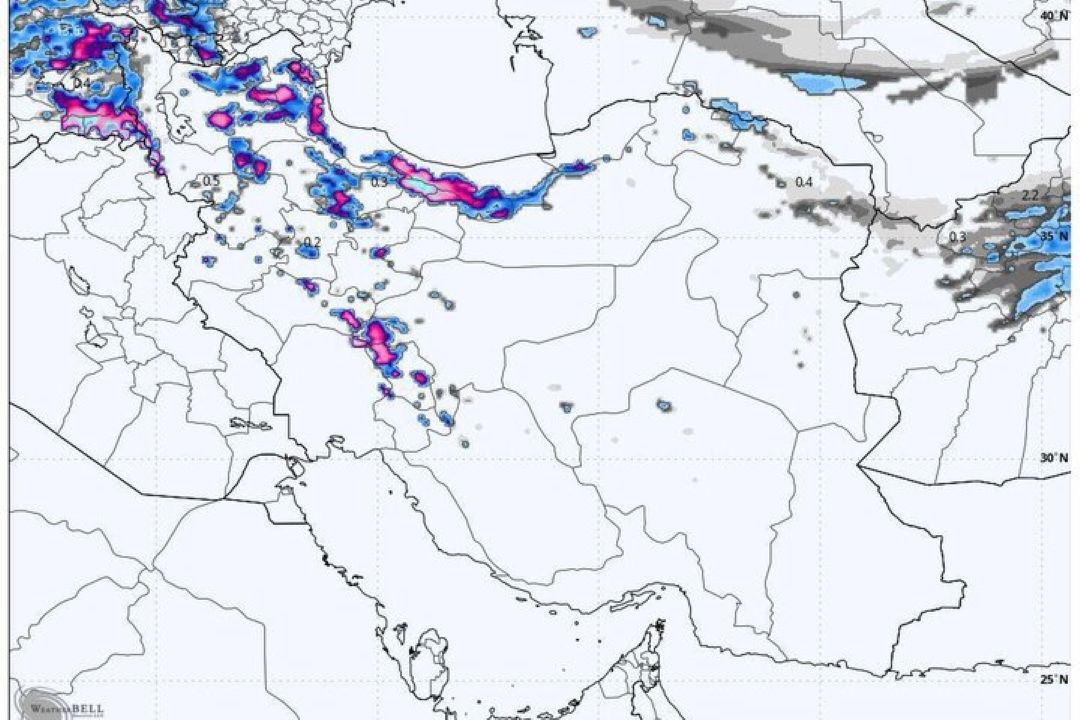 هشدار بارش‌های سنگین، برف و كاهش دما در نیمه شمالی كشور تا روز پنجشنبه