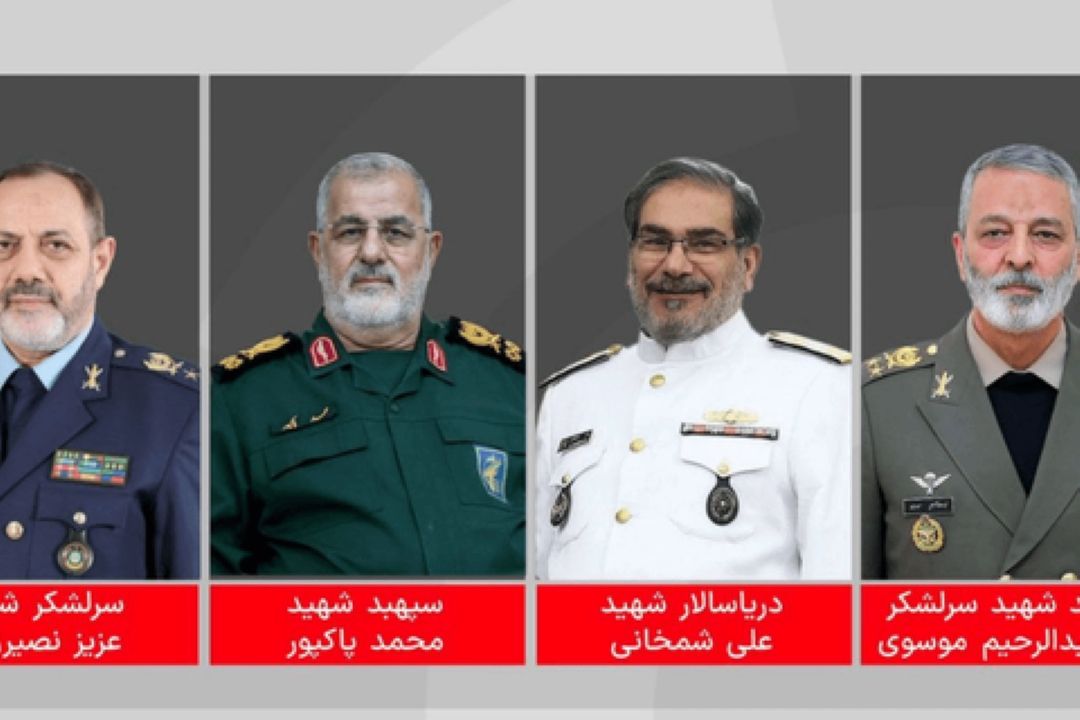 شهادت رئیس ستادكل، وزیر دفاع، فرمانده كل سپاه و دبیر شورای دفاع