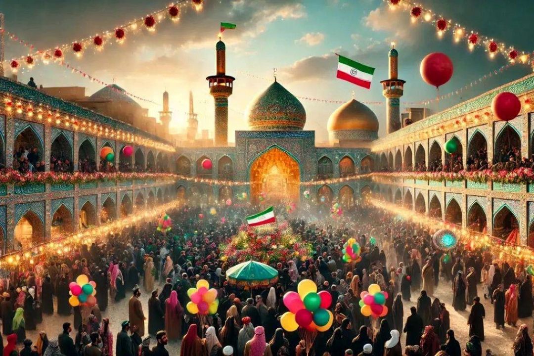شور زائران در مشهد همزمان با شب میلاد امام رضا(ع) / اجتماع باشكوه «لشكریان امام رضا(ع)» در خیابان امام رضا