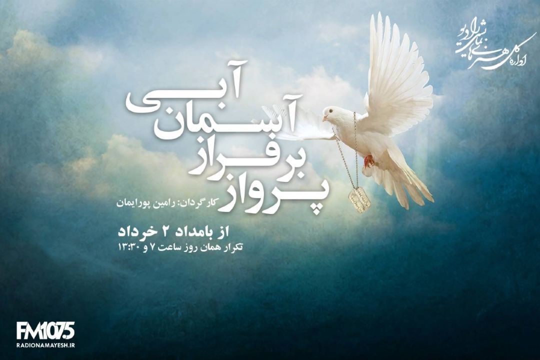 پرواز بر فراز آسمان آبی