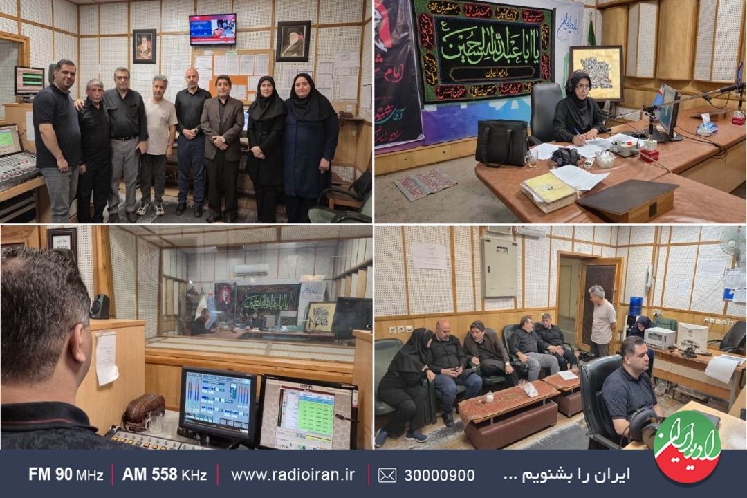 بازدید كاظمی دینان از استودیوی رادیو ایران