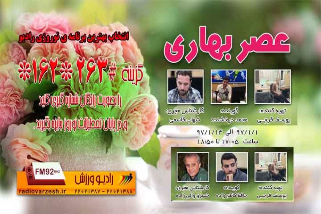 نظر سنجی انتخاب بهترین برنامه ی نوروزی رادیو #263 *162*