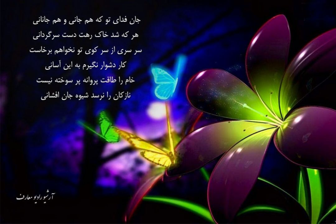 جان فدای تو كه هم جانی و هم جانانی
