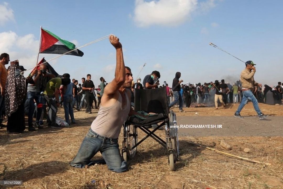 رشادت های جوان جانباز فلسطینی در یك نمایش رادیویی 