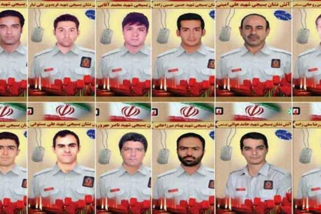 مراسم چهلم شهدای آتش نشان 