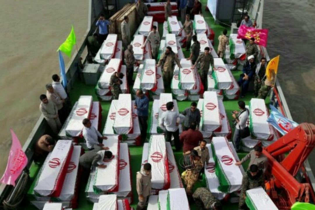 ورود پیكر 130 شهید دوران دفاع مقدس به میهن اسلامی 