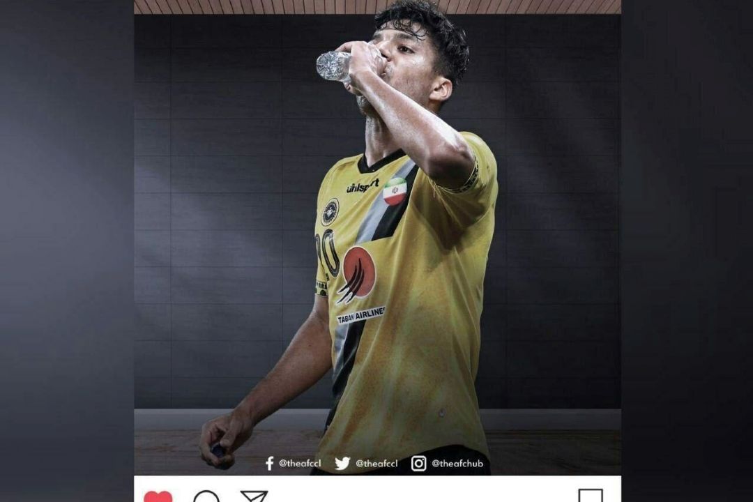 توصیه بهداشتی AFC با عكس بازیكن سپاهان