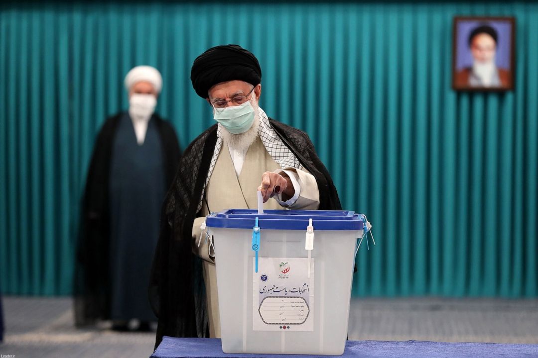 Ayatollah Khamenei casts his vote for Presidential election