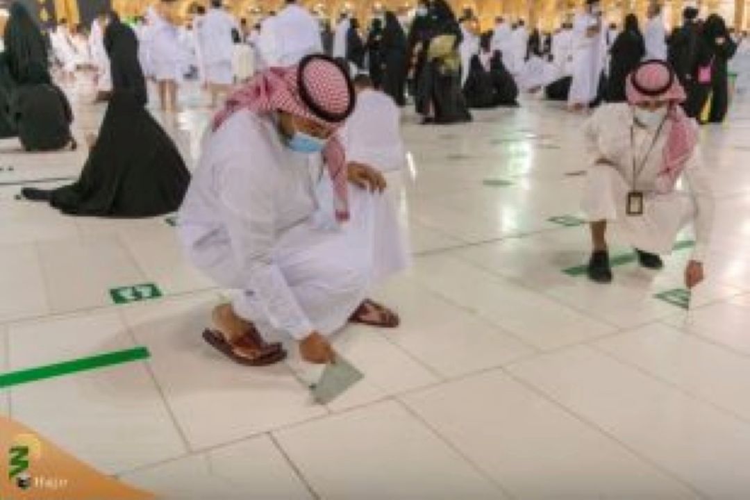 لغو فاصله اجتماعی در مسجدالحرام 