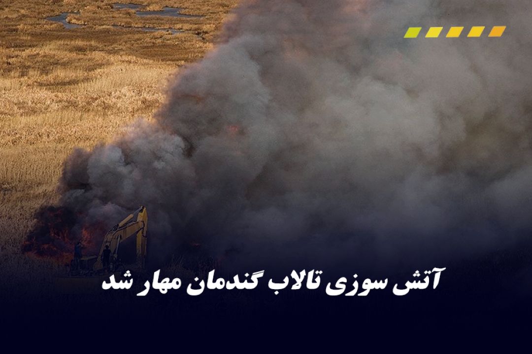 با تلاش 12 ساعته جوامع محلی و گروه های اطفا حریق ، آتش سوزی سطحی تالاب گندمان، مهار شد