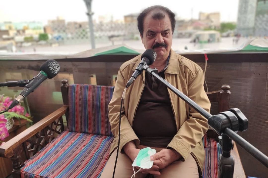 استاد حسن آزاده فر مدرس و نوازنده سازهای كوبه ای مهمان بر آستان جانان