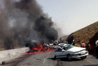 آمار تكان‌دهنده آتش‌سوزی خودروها در تصادفات ‌جاده‌ای