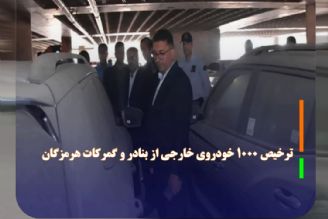 ترخیص 1000 خودروی خارجی از بنادر و گمركات هرمزگان خبر داد