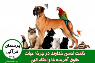 خلقت احسن خداوند در چرخه حیات، حقوق آفریده ها و احكام الهی