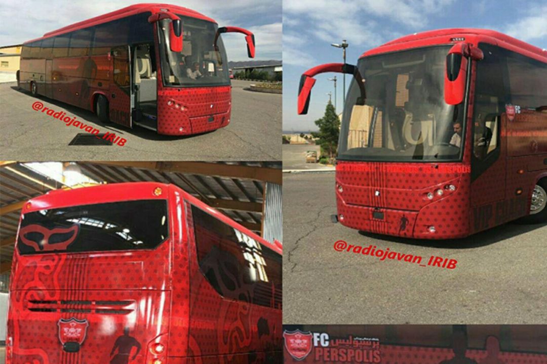 اتوبوس پرسپولیس در ایستگاه ورزش