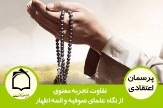 تفاوت تجربه معنوی از نگاه علمای صوفیه و ائمه اطهار