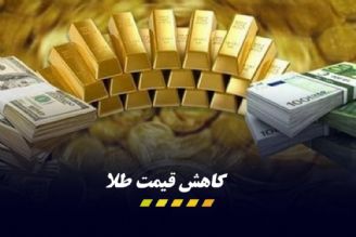 كاهش قیمت مصنوعات طلا متاثر از افت بهای انس جهانی و نرخ ارز 