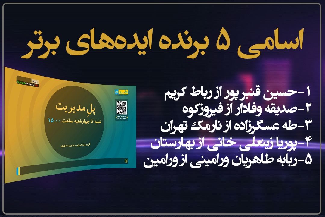 اسامی برندگان چالش ایده برتر برنامه پل مدیریت اعلام شد+فایل صوتی